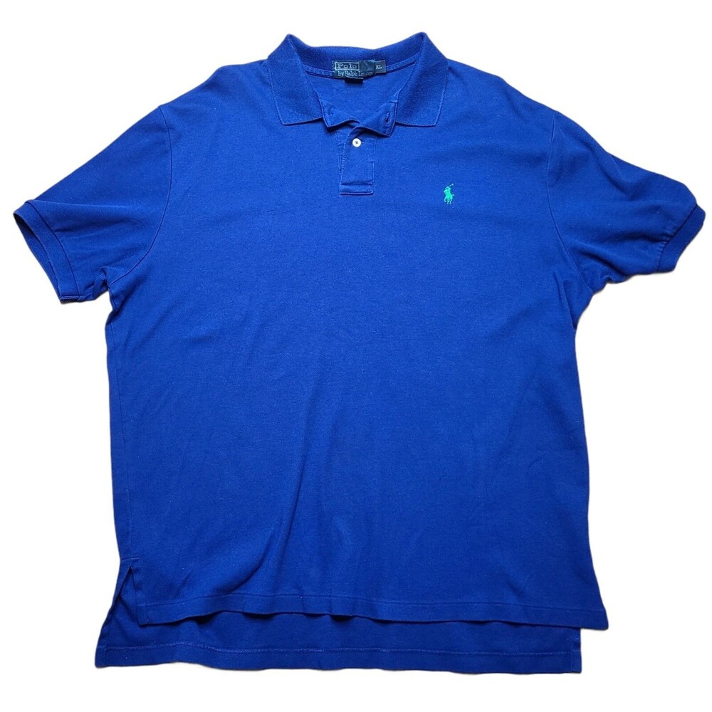Polo Ralph Lauren Men's Shirt Size XL Blue w\ Green Pony 100% Cotton